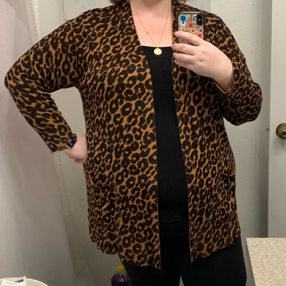 Terra & Sky Leopard Cardigan 4X